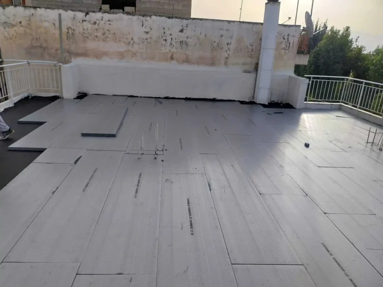 Μόνωση με αφρομπετόν και πολυστερίνη EPS πάχους 7cm